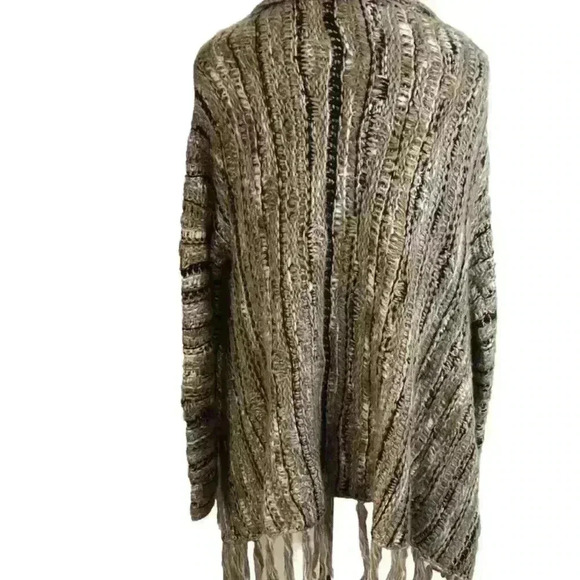 Skies Are Blue Women’s Medium Sweater Wool Blend Brown Black White - Picture 2 of 6